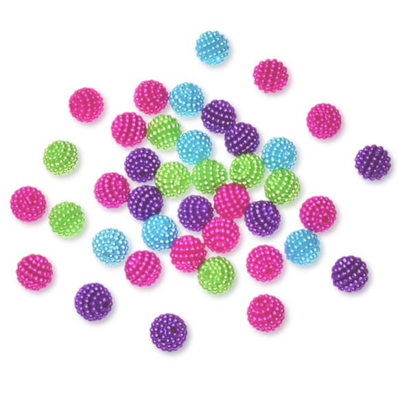 🆕 NEW 40 pcs Globe Beads for Beading Perles rondes pour confection de bijoux - Picture 3 of 4